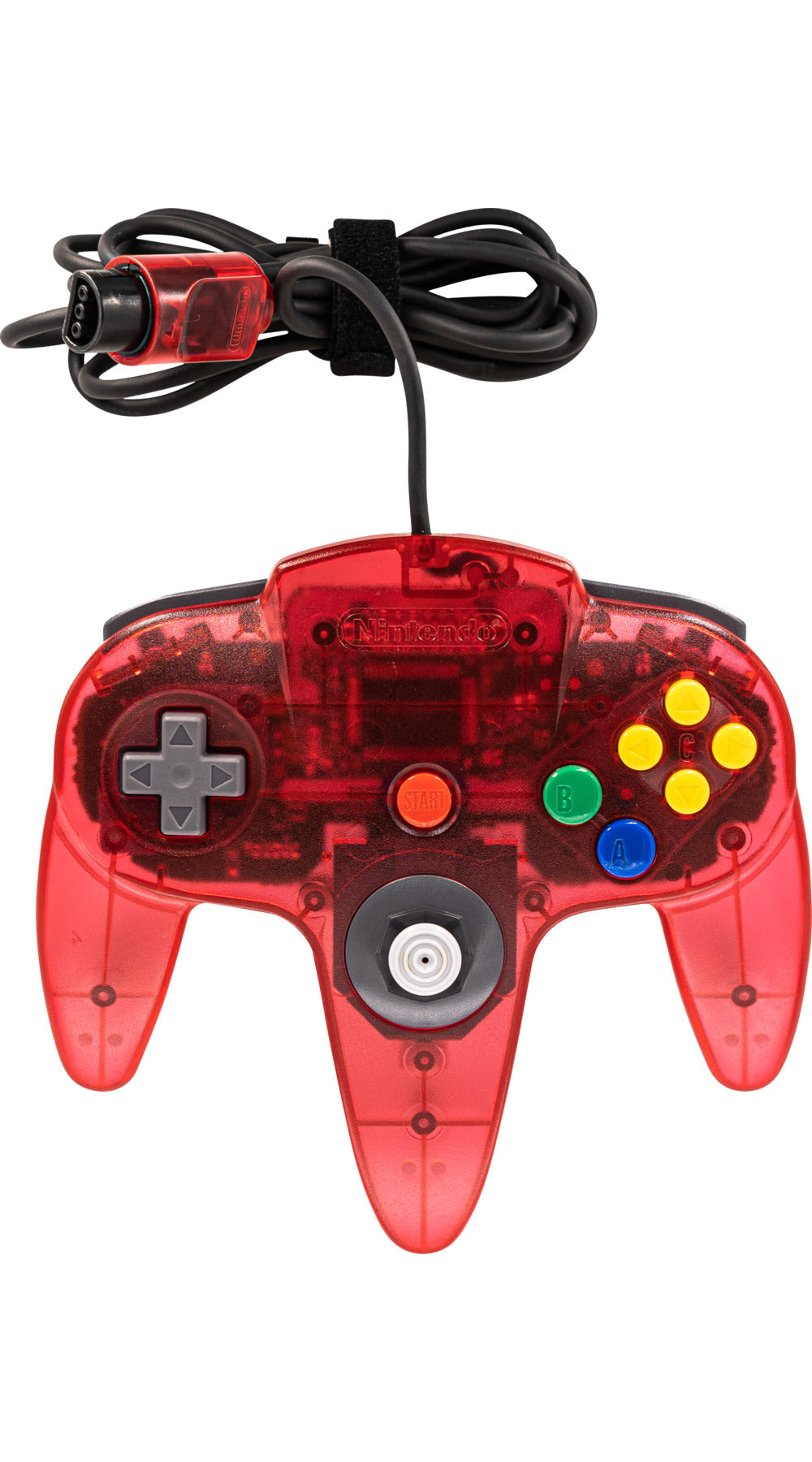 Nintendo N64 Controller Original Watermelon Red & Clear White - Video Game Delivery